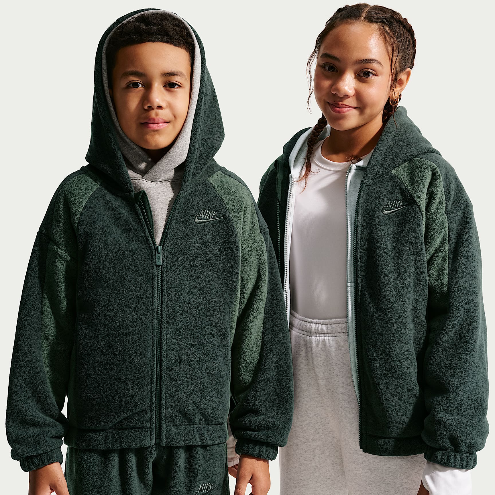 Nike Club Fleece Big Kids' Winterized Full-Zip Hoodie. Nike.com